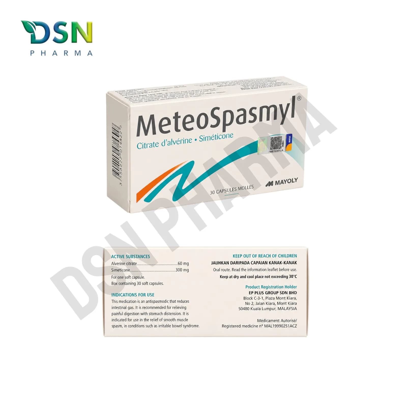METEOSPASMYL 300MG CAP 30s