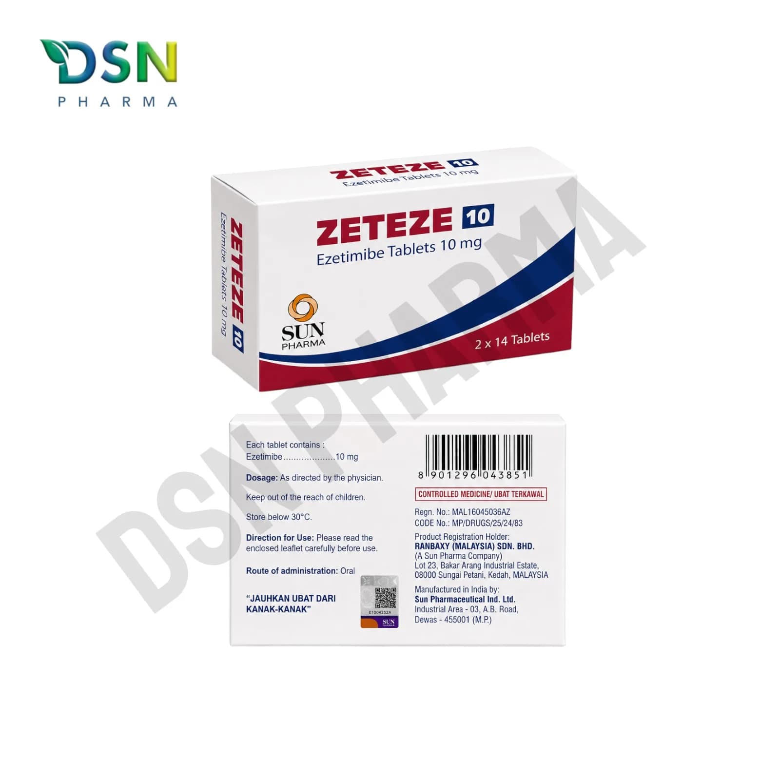 ZETEZE 10MG TAB 2 X 14'S