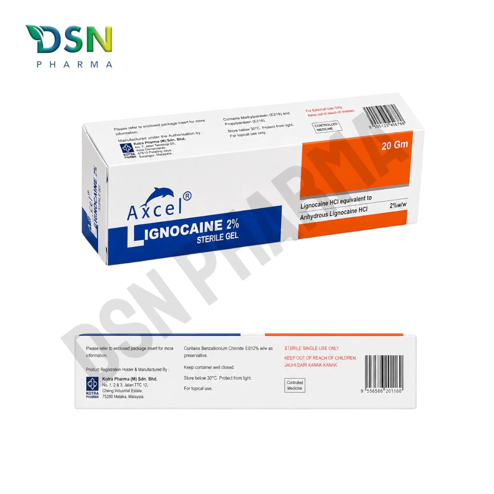 AXL LIGNOCAINE 2% STERILE GEL 20GM