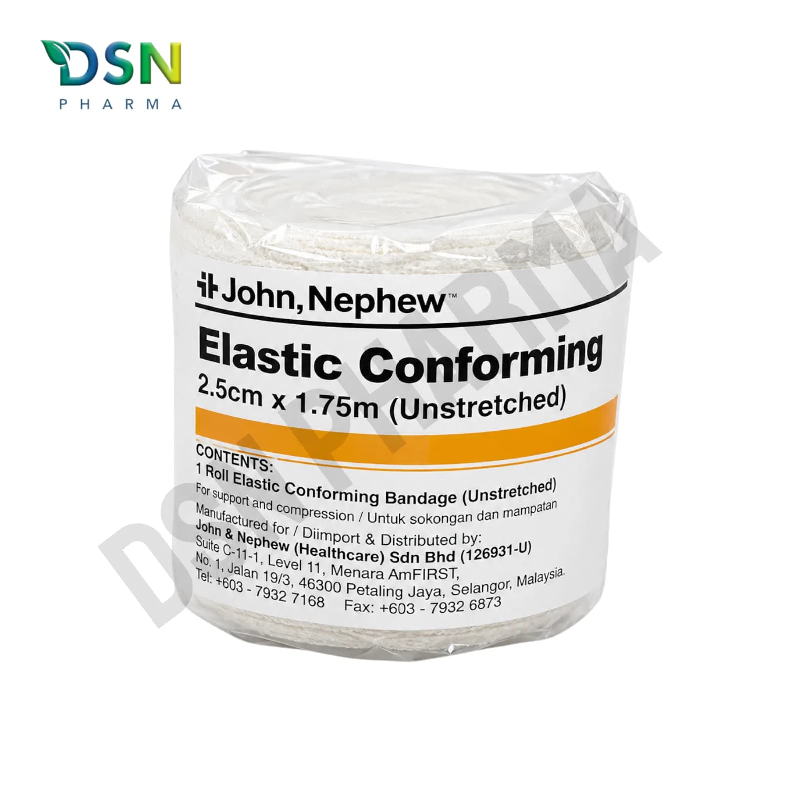 S&N ELASTIC CONFORMING BANDAGES 2.5CM X 1.75M
