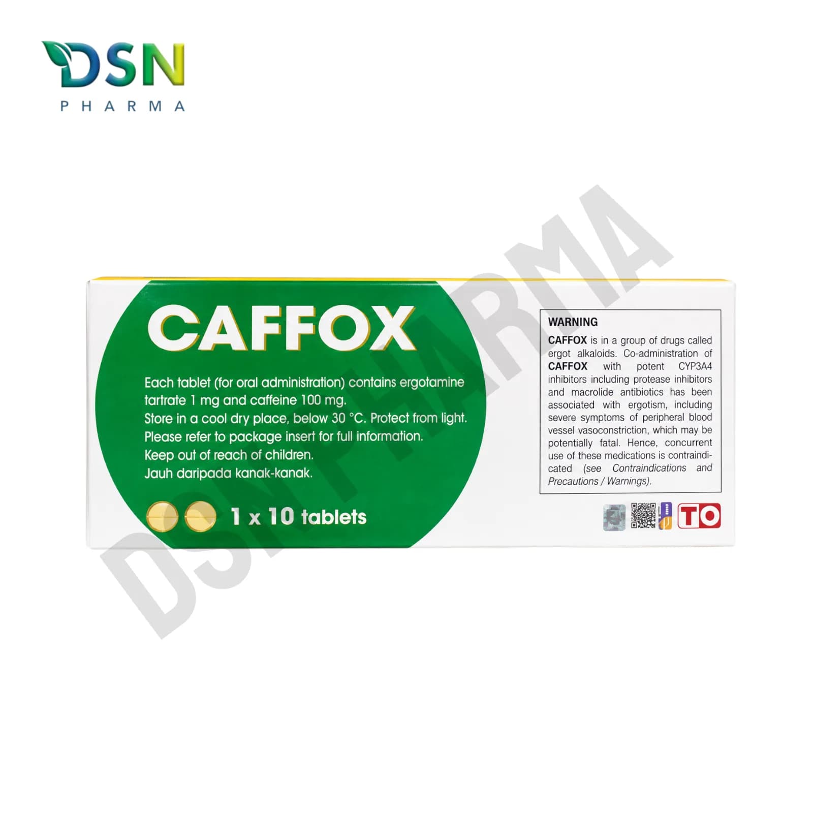 CAFFOX 1MG/100MG TAB 10s