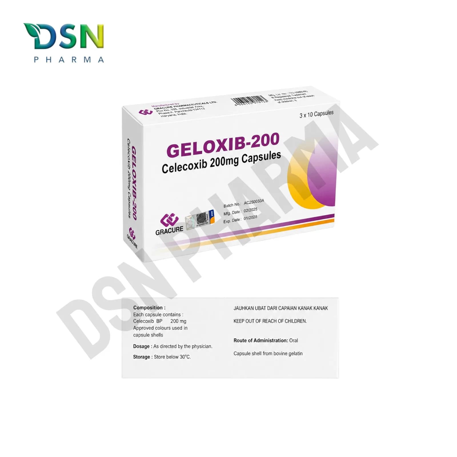 GELOXIB 200MG CAP 3X10s